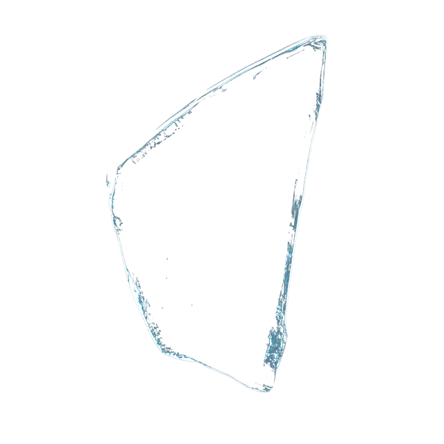 vidrios puntiagudos apuntando al centro del contenedos